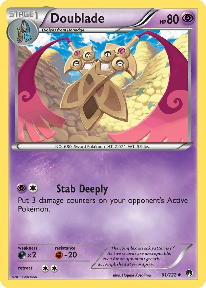 XY—BREAKpoint 영어판 Doublade 61 카드 앞면