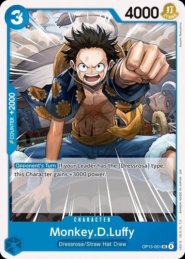 Adventure on Kami's Island 영어판 Monkey.D.Luffy OP15-051 카드 앞면
