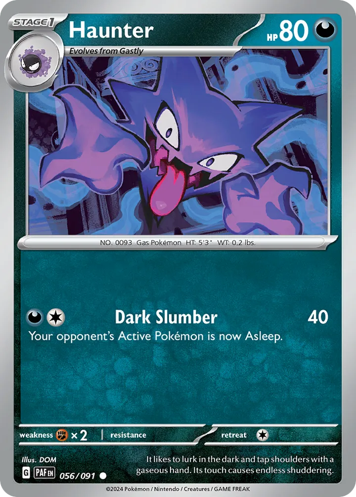 Front of Haunter 56, Scarlet & Violet—Paldean Fates English