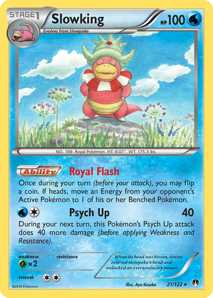 XY—BREAKpoint 영어판 Slowking 21 카드 앞면