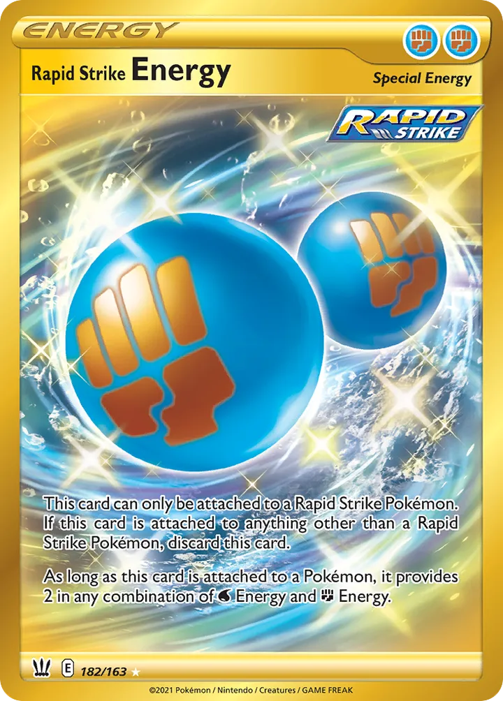 Sword & Shield—Battle Styles 英語版 Rapid Strike Energy 182 カード表面