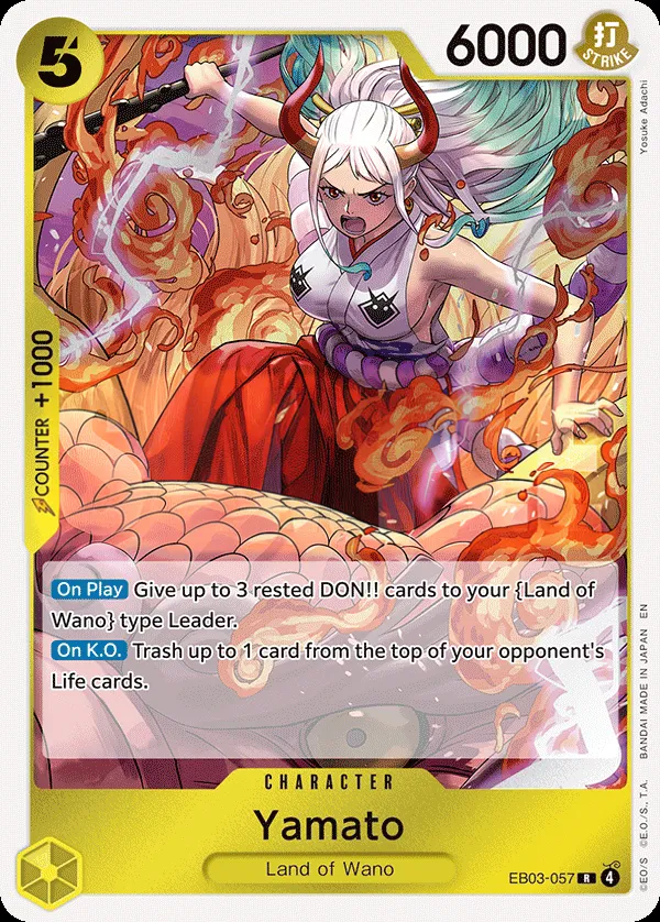 One Piece Heroines Edition 영어판 Yamato EB03-057 카드 앞면
