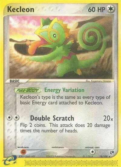 EX Sandstorm 영어판 Kecleon 18 카드 앞면
