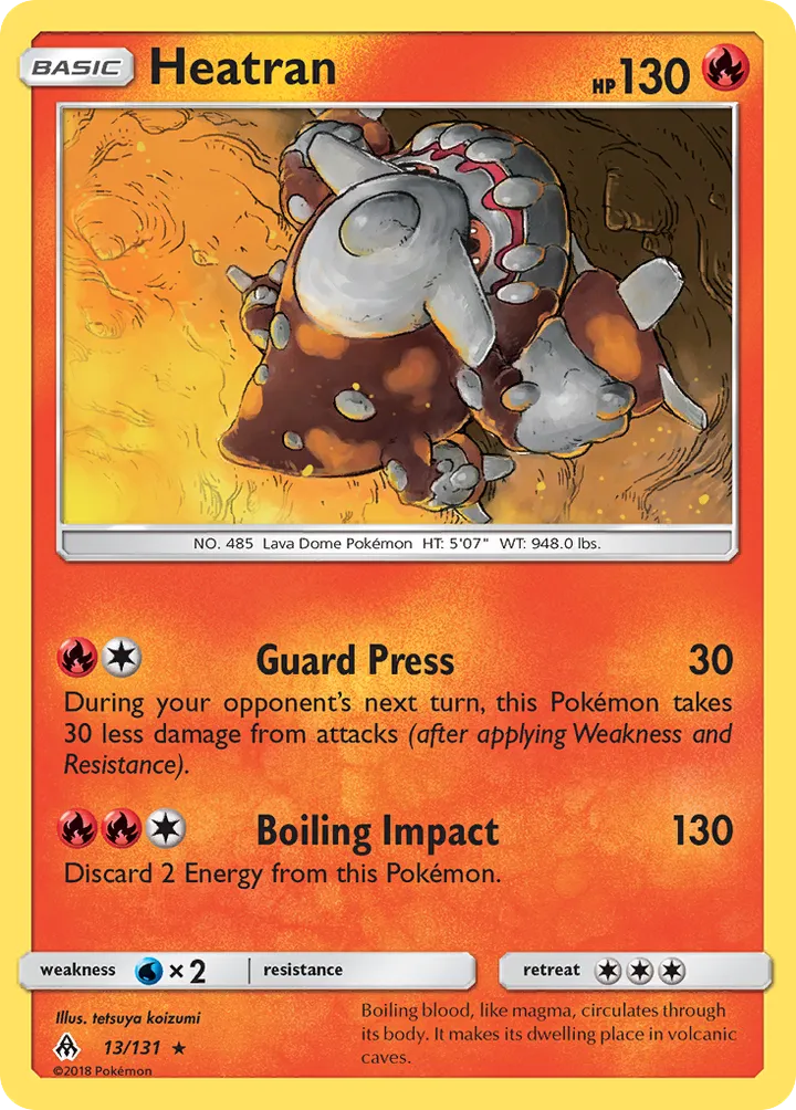 Sun & Moon—Forbidden Light 英語版 Heatran 13 カード表面