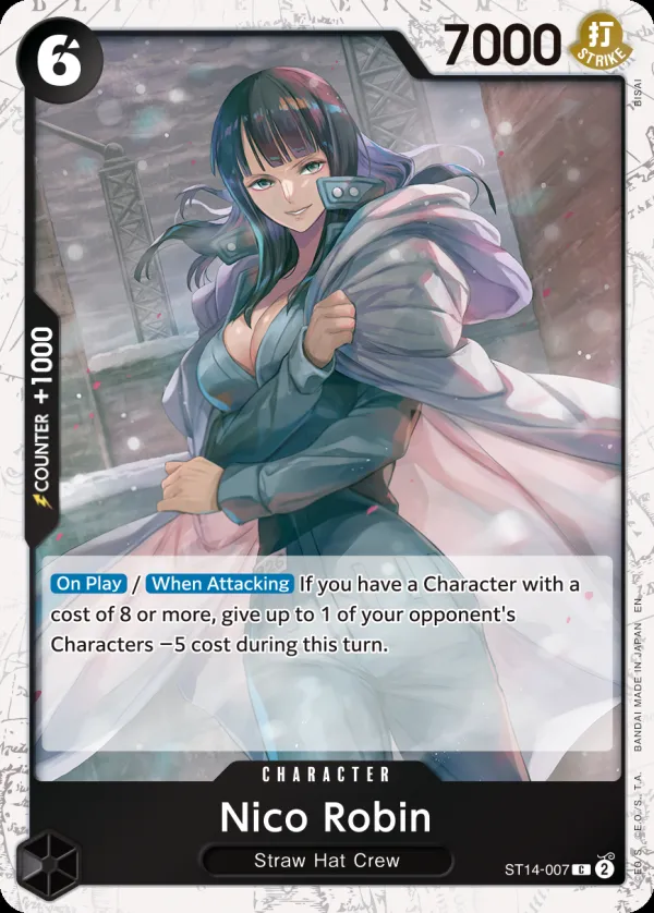 3D2Y 영어판 Nico Robin ST14-007 · 패럴렐 카드 앞면
