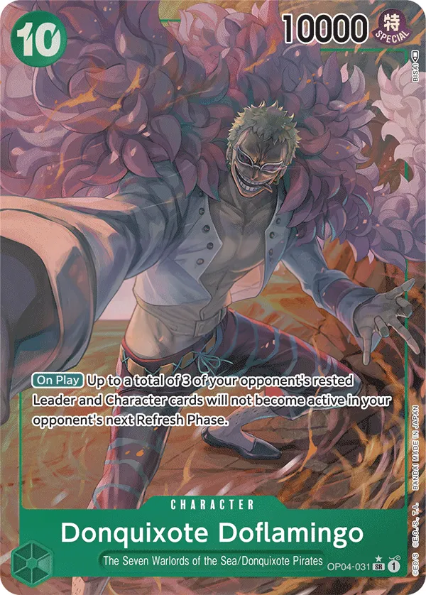 Kingdoms of Intrigue 英語版 Donquixote Doflamingo OP04-031 · パラレル カード表面