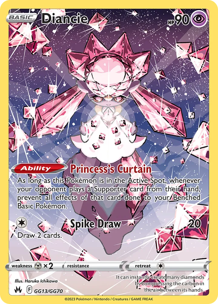 Crown Zenith 英語版 Diancie GG13 カード表面