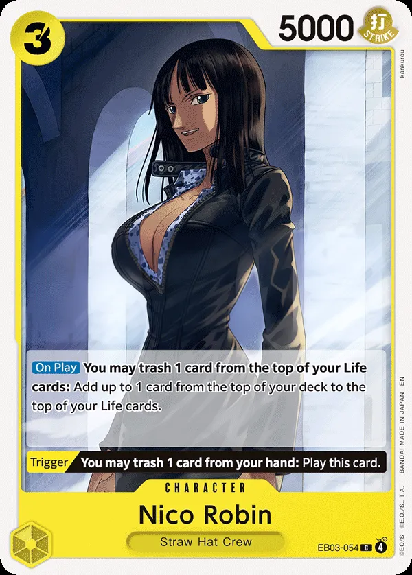 One Piece Heroines Edition 영어판 Nico Robin EB03-054 카드 앞면