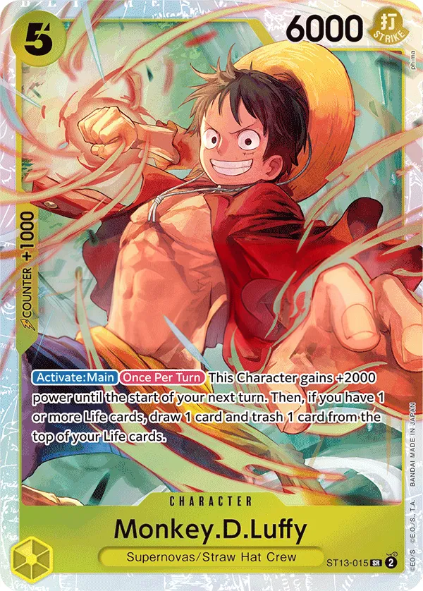 The Three Brothers 영어판 Monkey.D.Luffy ST13-015 카드 앞면