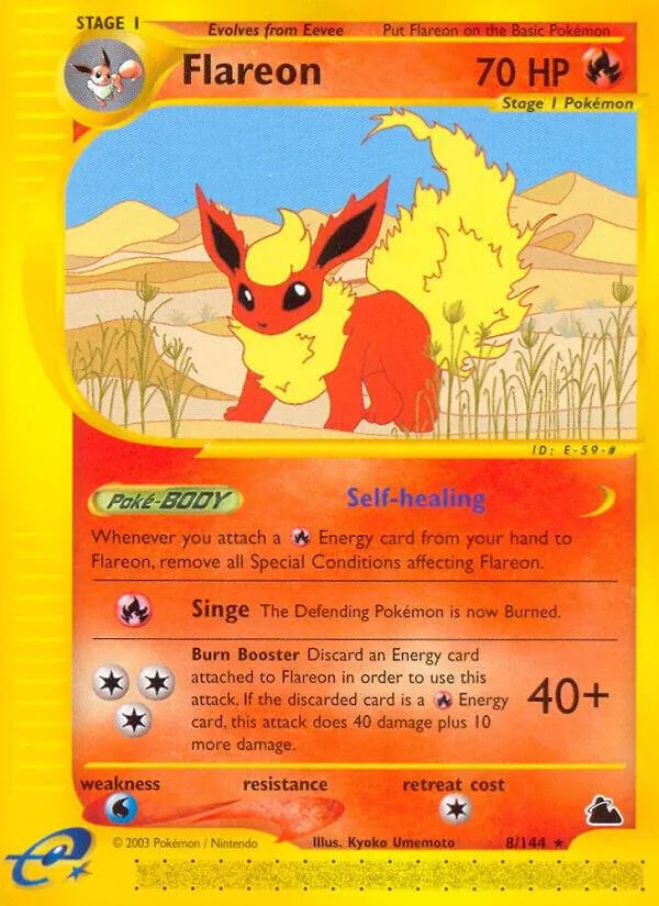 Front of Flareon 8, Skyridge English