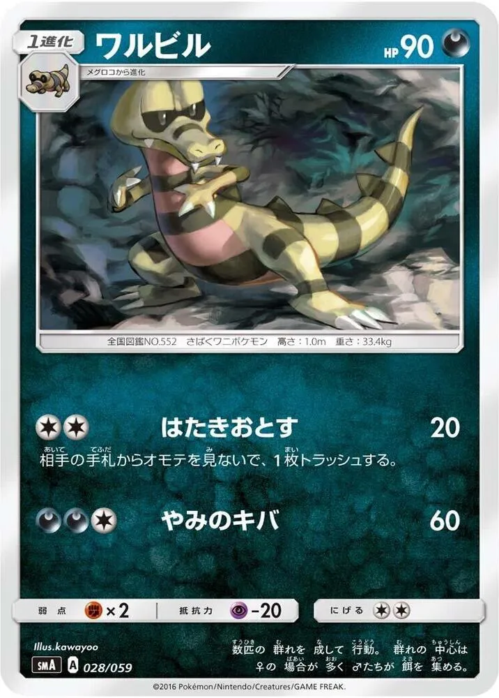 Front of Krokorok 28, スターターセット SM(草 ジュナイパーGX/炎 ガオガエンGX/水 アシレーヌGX、全3種) Japanese