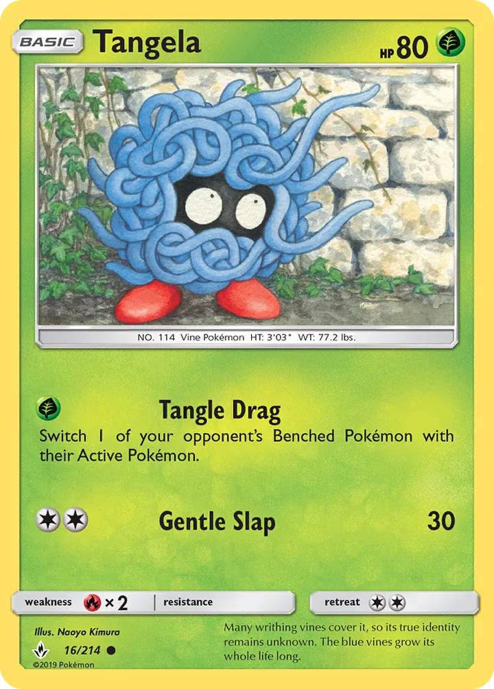 Sun & Moon—Unbroken Bonds 영어판 Tangela 16 카드 앞면