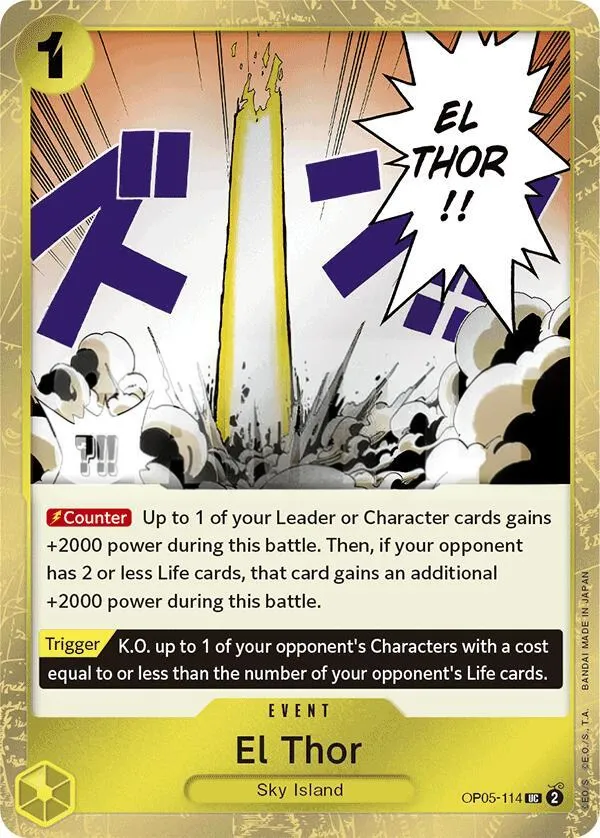 Awakening of the New Era 英語版 El Thor OP05-114 · 再録 · ジョリーロジャー カード表面