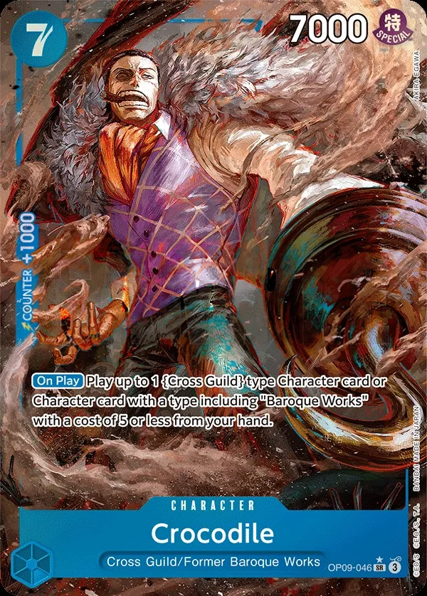 Emperors in the New World 영어판 Crocodile OP09-046 · 패럴렐 카드 앞면