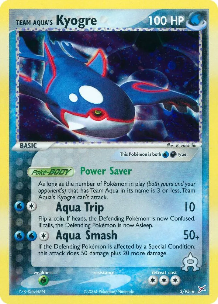 EX Team Magma vs Team Aqua 英語版 Team Aqua's Kyogre 3 カード表面