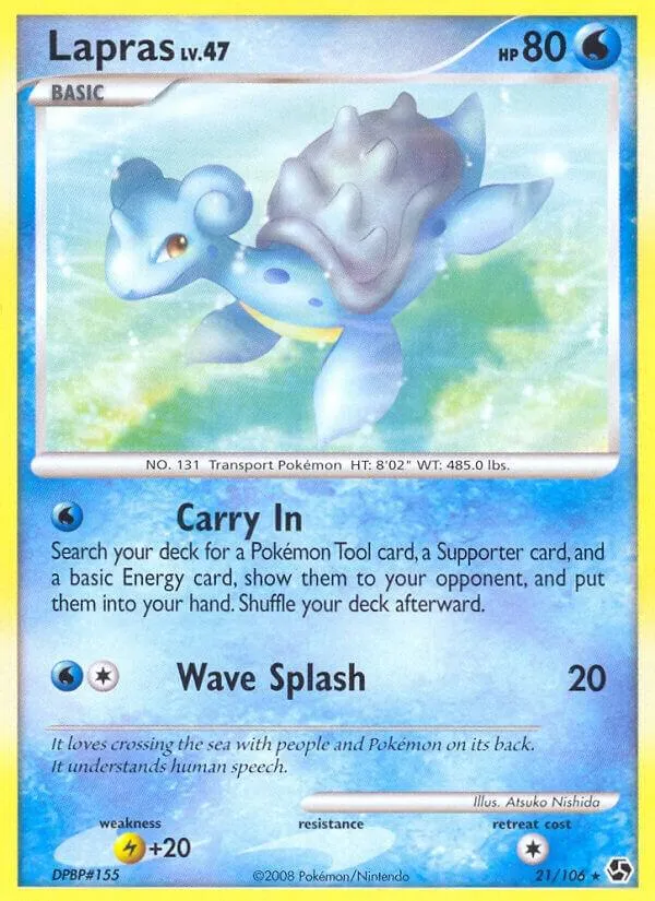 Diamond & Pearl—Great Encounters 英語版 Lapras 21 カード表面