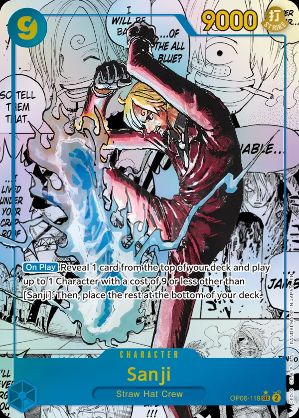 Wings of the Captain 영어판 Sanji OP06-119 · 패럴렐 3 카드 앞면