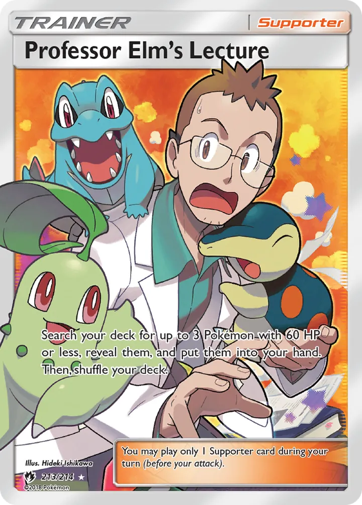 Sun & Moon—Lost Thunder 영어판 Professor Elm's Lecture 213 카드 앞면