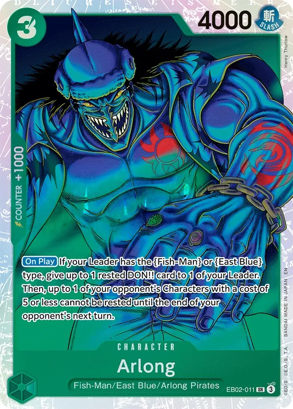 Anime 25th Collection 영어판 Arlong EB02-011 카드 앞면
