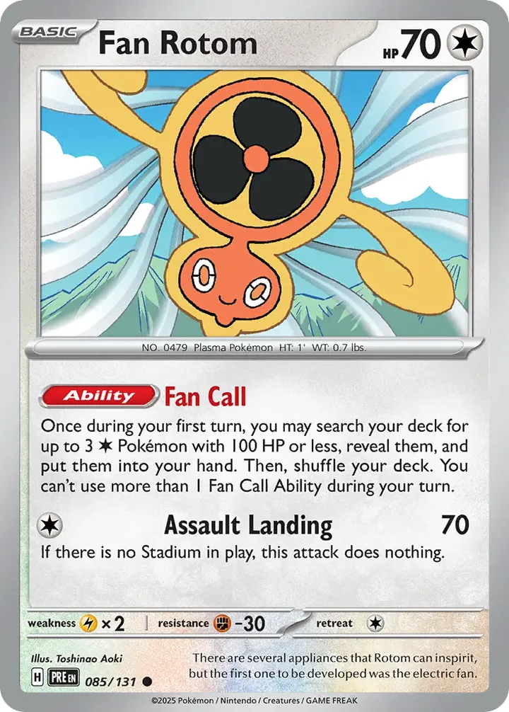 Scarlet & Violet—Prismatic Evolutions 英語版 Fan Rotom 85 カード表面