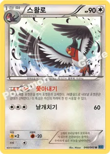 X컬렉션 韓国語版 스왈로 48 カード表面