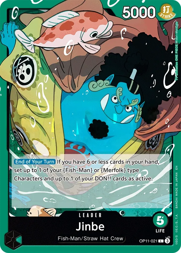A Fist of Divine Speed 영어판 Jinbe OP11-021 카드 앞면