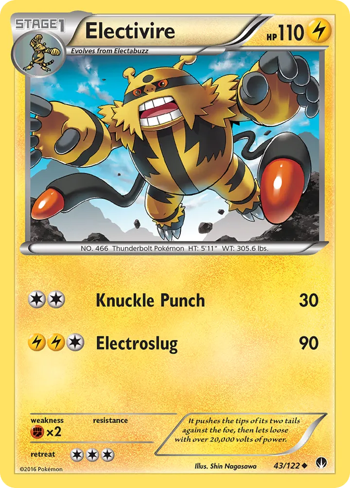 XY—BREAKpoint 英語版 Electivire 43 カード表面