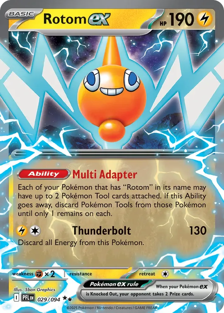 Mega Evolution—Phantasmal Flames 英語版 Rotom ex 29 カード表面
