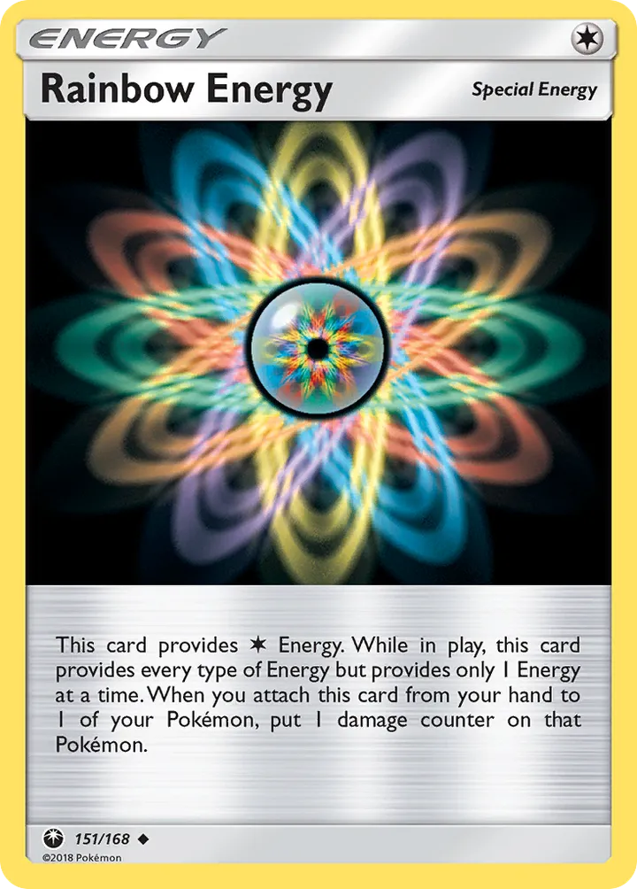 Sun & Moon—Celestial Storm 영어판 Rainbow Energy 151 카드 앞면