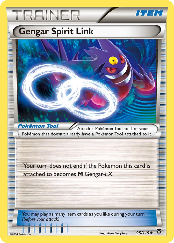 XY—Phantom Forces 英語版 Gengar Spirit Link 95 カード表面