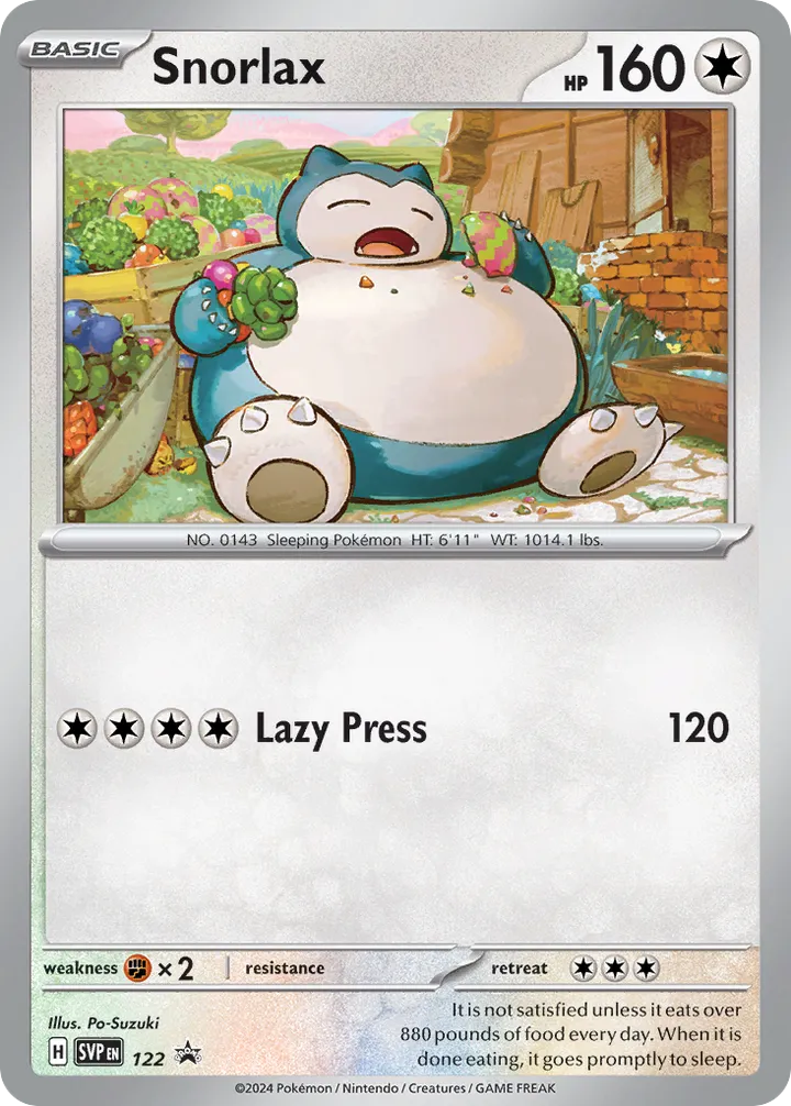 SVP Black Star Promos 英語版 Snorlax 122 カード表面