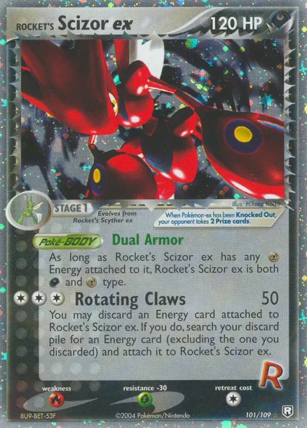 EX Team Rocket Returns 英語版 Rocket's Scizor ex 101 カード表面