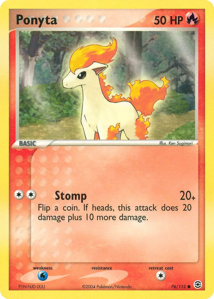 EX FireRed & LeafGreen 英語版 Ponyta 76 カード表面