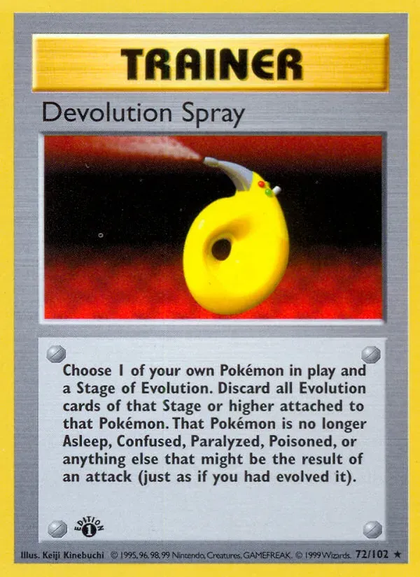 Base Set 英語版 Devolution Spray 72 カード表面