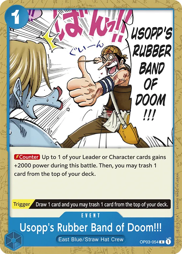 Pillars of Strength 영어판 Usopp's Rubber Band of Doom!!! OP03-054 카드 앞면