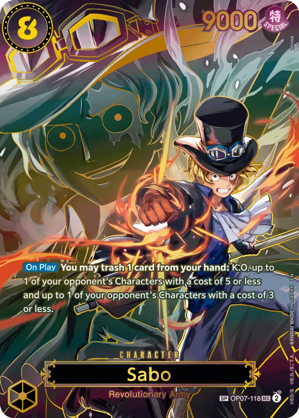 500 Years in the Future 英語版 Sabo OP07-118 · パラレル 2 カード表面