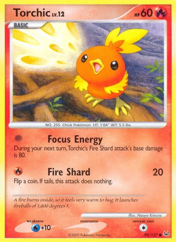 Platinum 英語版 Torchic 99 カード表面