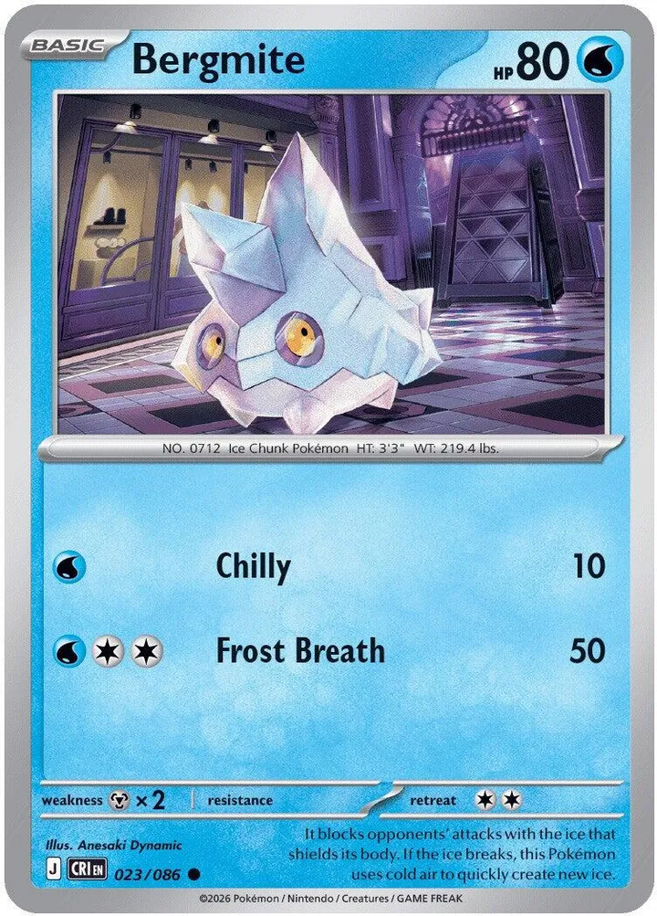Mega Evolution—Chaos Rising 영어판 Bergmite 23 카드 앞면