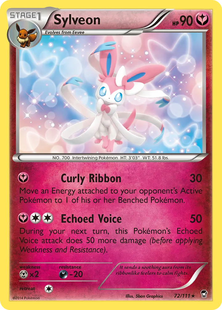 XY—Furious Fists 英語版 Sylveon 72 カード表面