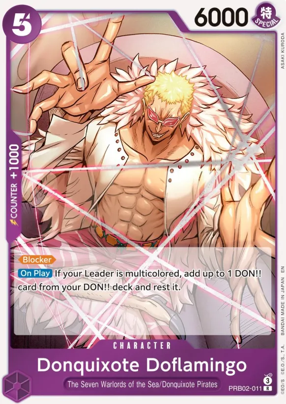 One Piece Card The Best vol.2 英語版 Donquixote Doflamingo PRB02-011 カード表面
