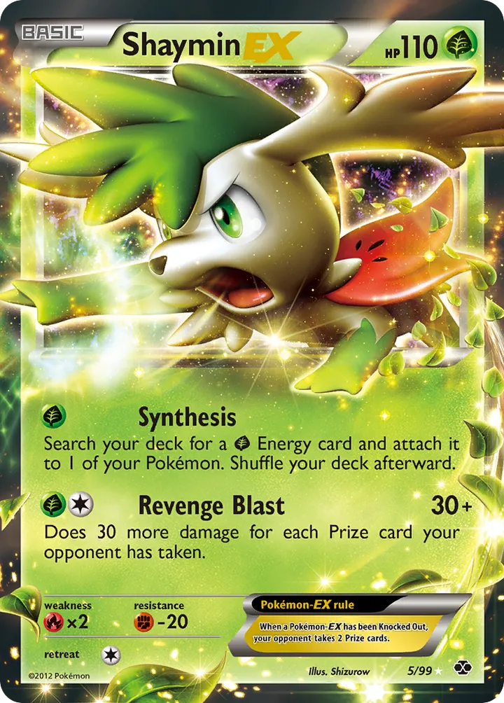 Black & White—Next Destinies 英語版 Shaymin-EX 5 カード表面