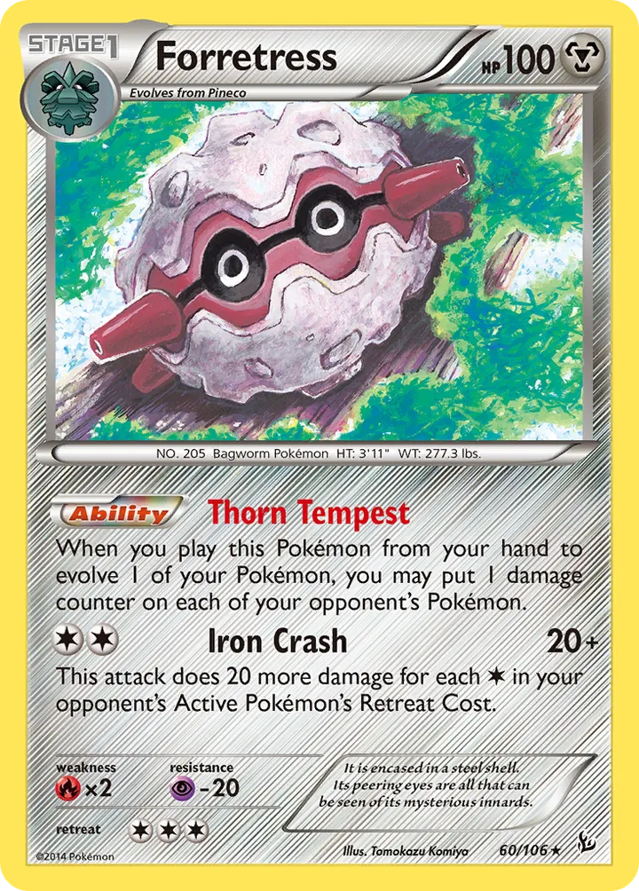 XY—Flashfire 영어판 Forretress 60 카드 앞면