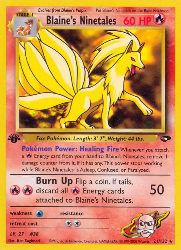 Gym Challenge 英語版 Blaine's Ninetales 21 カード表面