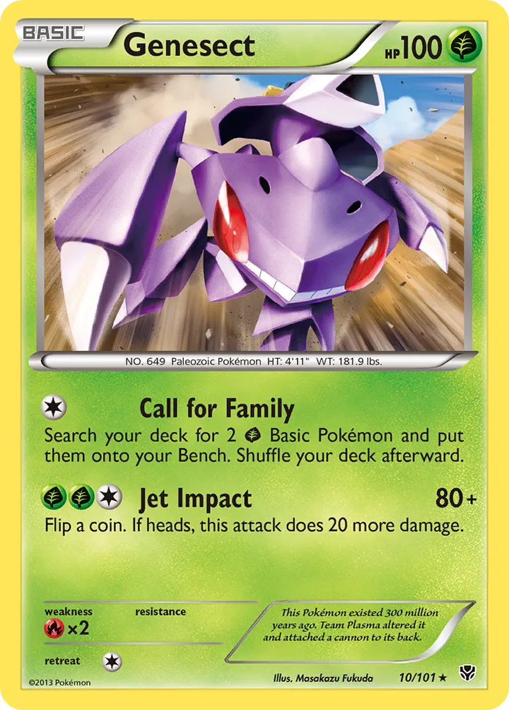 Black & White—Plasma Blast 영어판 Genesect 10 카드 앞면