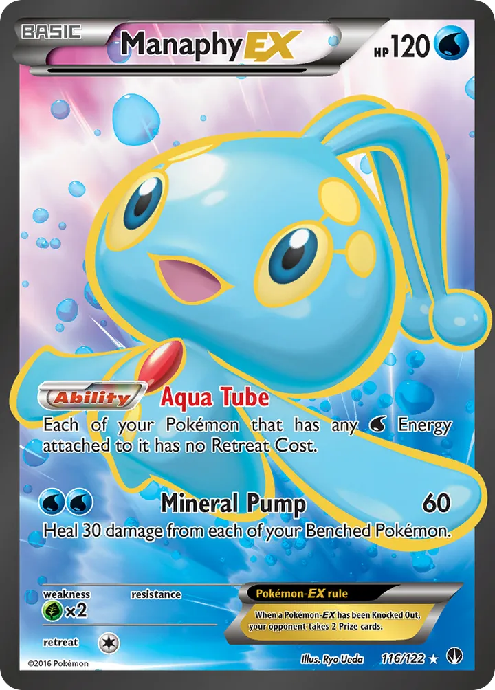XY—BREAKpoint 영어판 Manaphy-EX 116 카드 앞면