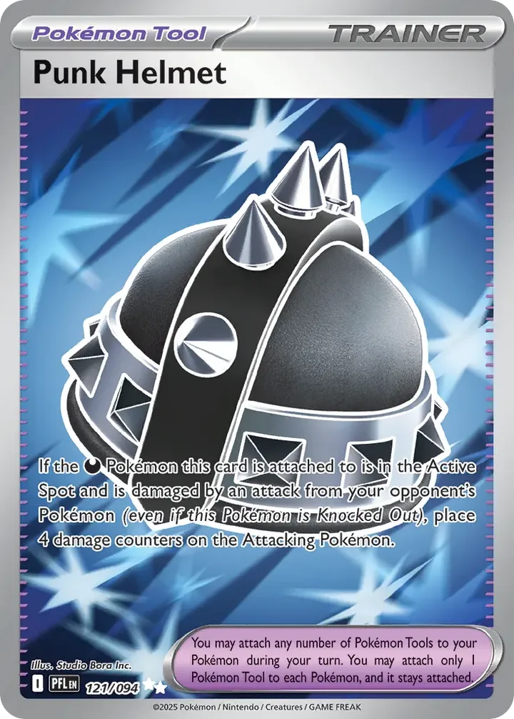 Mega Evolution—Phantasmal Flames 英語版 Punk Helmet 121 カード表面