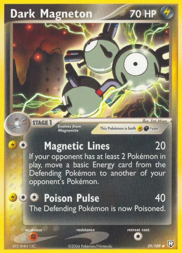 EX Team Rocket Returns 英語版 Dark Magneton 39 カード表面