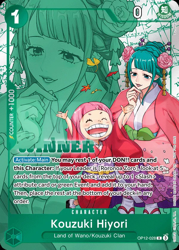 Legacy of the Master 영어판 Kouzuki Hiyori OP12-028 · 패럴렐 2 카드 앞면