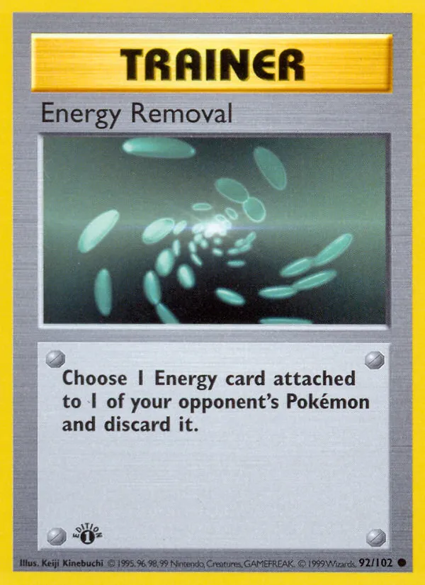 Base Set 영어판 Energy Removal 92 카드 앞면