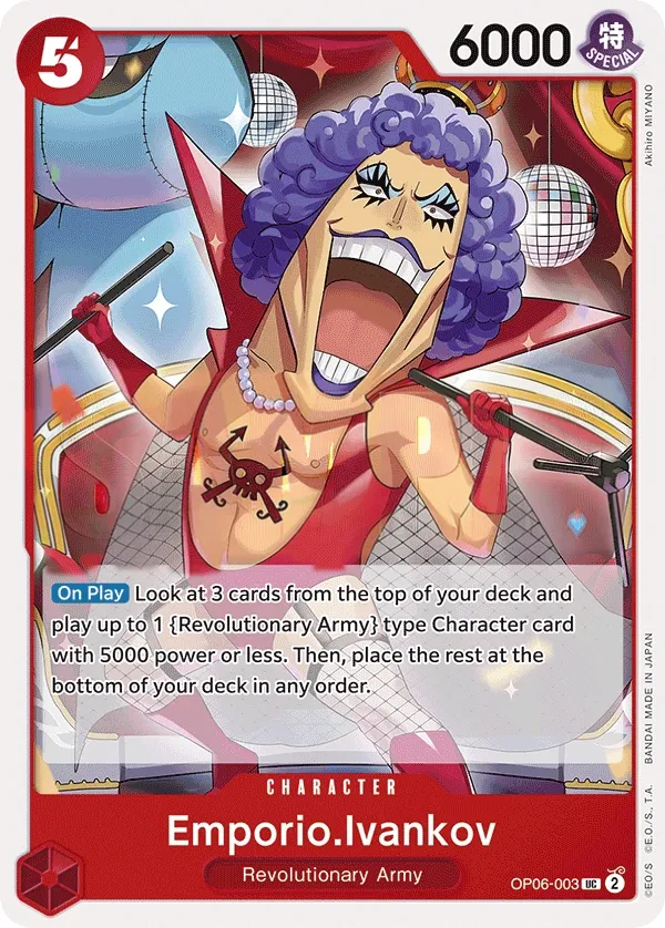 Wings of the Captain 영어판 Emporio.Ivankov OP06-003 · 재록 카드 앞면
